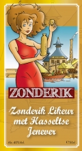 Ontwerp etiket Zonderik Likeur met Hasseltse Jenever